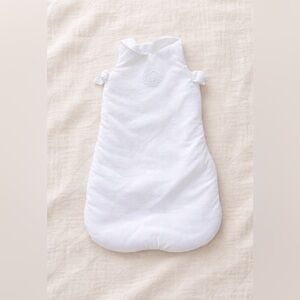 Jacadi Paris White Sleep Sack 0–6 Months Classic Cotton Baby Sleep Bag